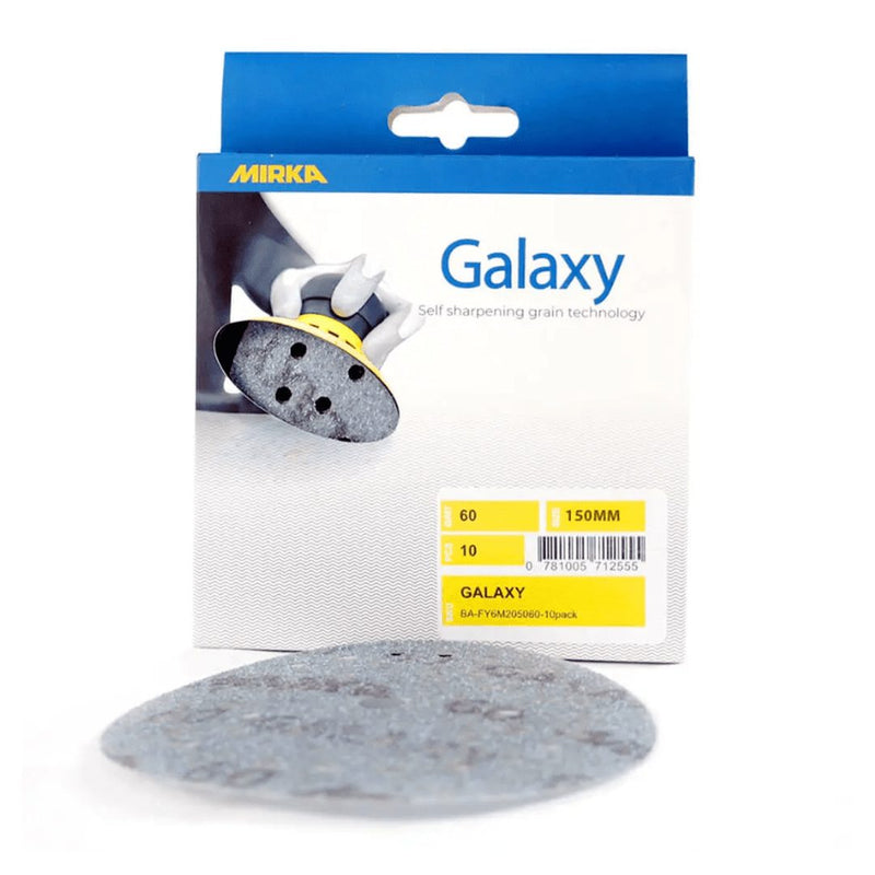 MIRKA Galaxy Disc Abrasive 150mm 10 - Pack - GO Industrial - FY6M105040 - 10pack
