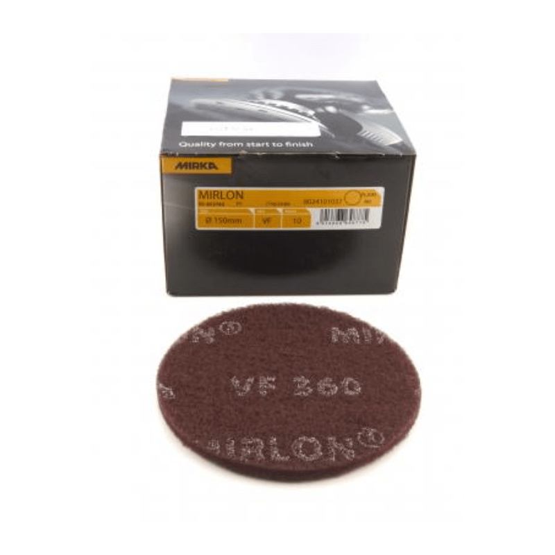 MIRKA Mirlon 150mm Disc Fibre Abrasives 10 - Pack - GO Industrial - 8024101037