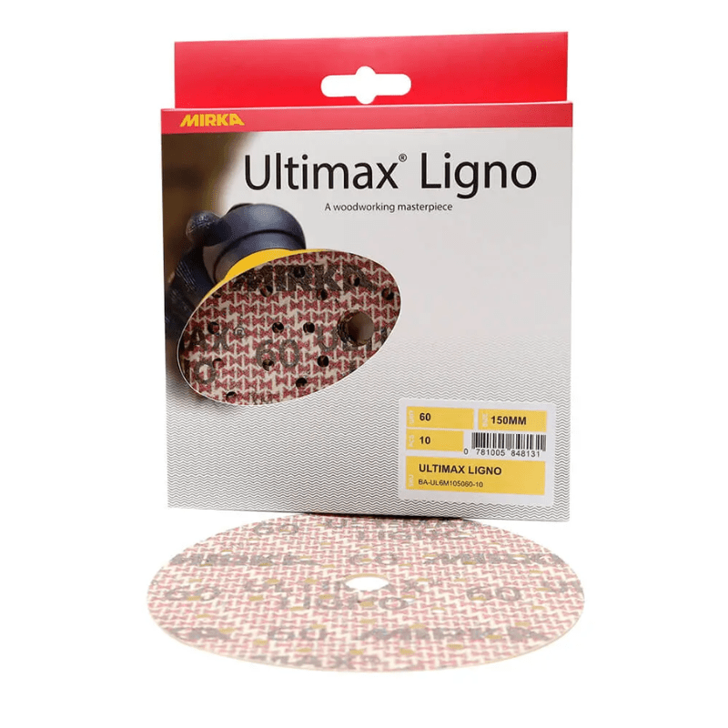 MIRKA Ultimax Ligno Disc Abrasive 150mm 10 - pack - GO Industrial - UL6M105040 - 10