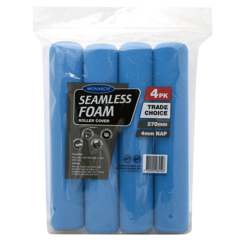 MONARCH Seamless Foam 270mm Roller Cover 4 - Pack - GO Industrial - MF - RC - 8454