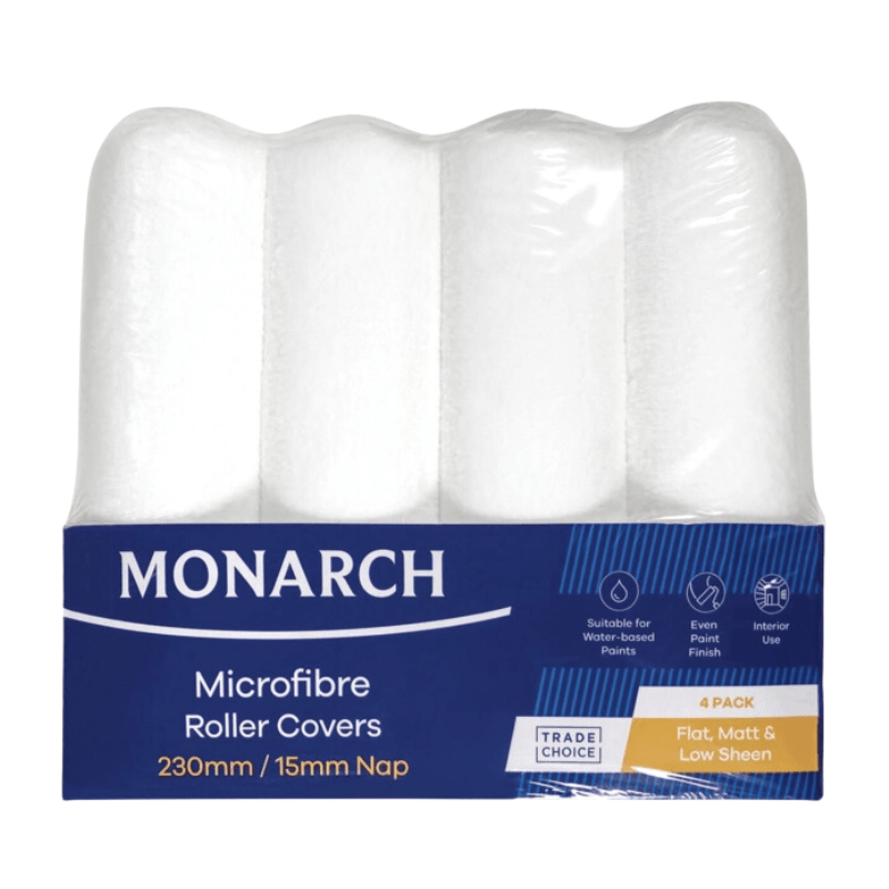 MONARCH Ultra - Microfibre 15mm Roller Cover 230mm 4 - Pack - GO Industrial - RM2739