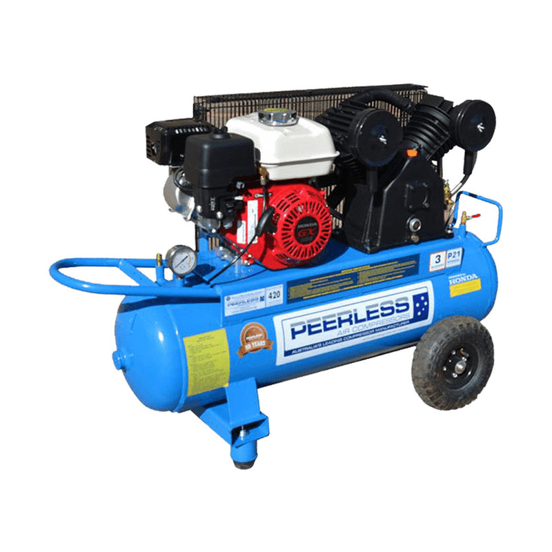 PEERLESS P21 Belt Drive Petrol Air Compressors - GO Industrial - 00560