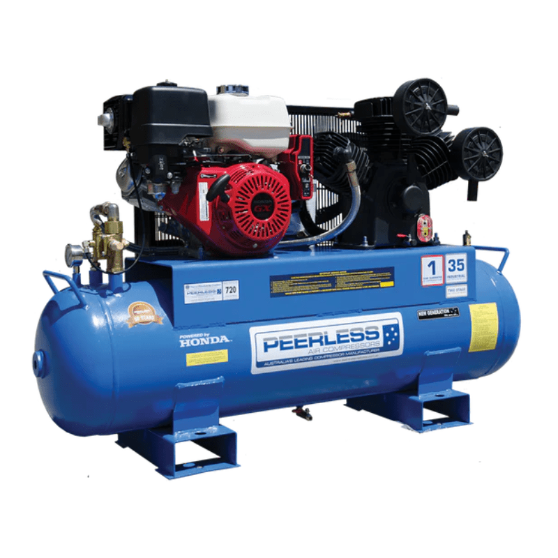 PEERLESS PHP35 Belt Drive Petrol Air Compressor - GO Industrial - 00095