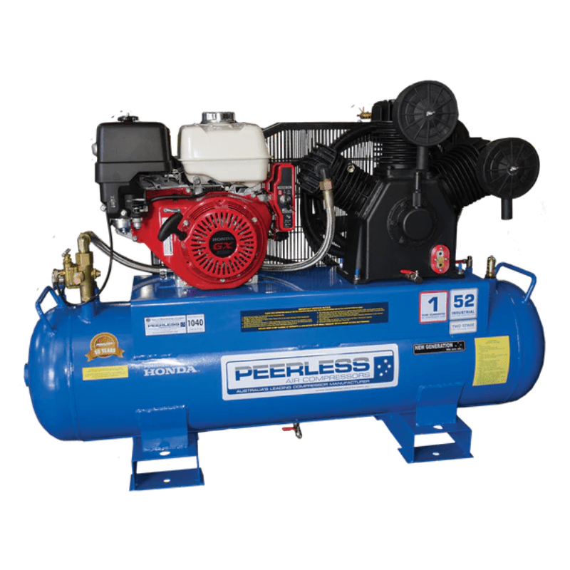 PEERLESS PHP52 Belt Drive Petrol Air Compressors - GO Industrial - 00099