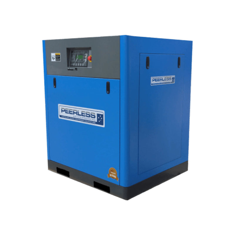 PEERLESS 30HP Rotary Screw Compressor 8 Bar Variable Speed - GO Industrial - HD30/8