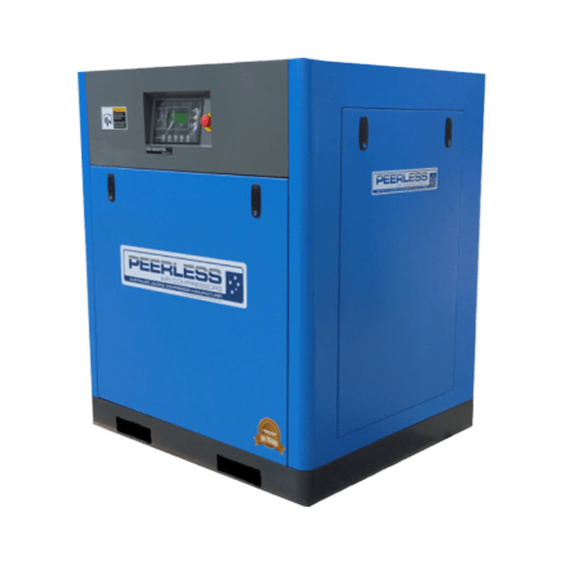 PEERLESS 50HP Rotary Screw Compressor 8 Bar Variable Speed - GO Industrial - HD50/8