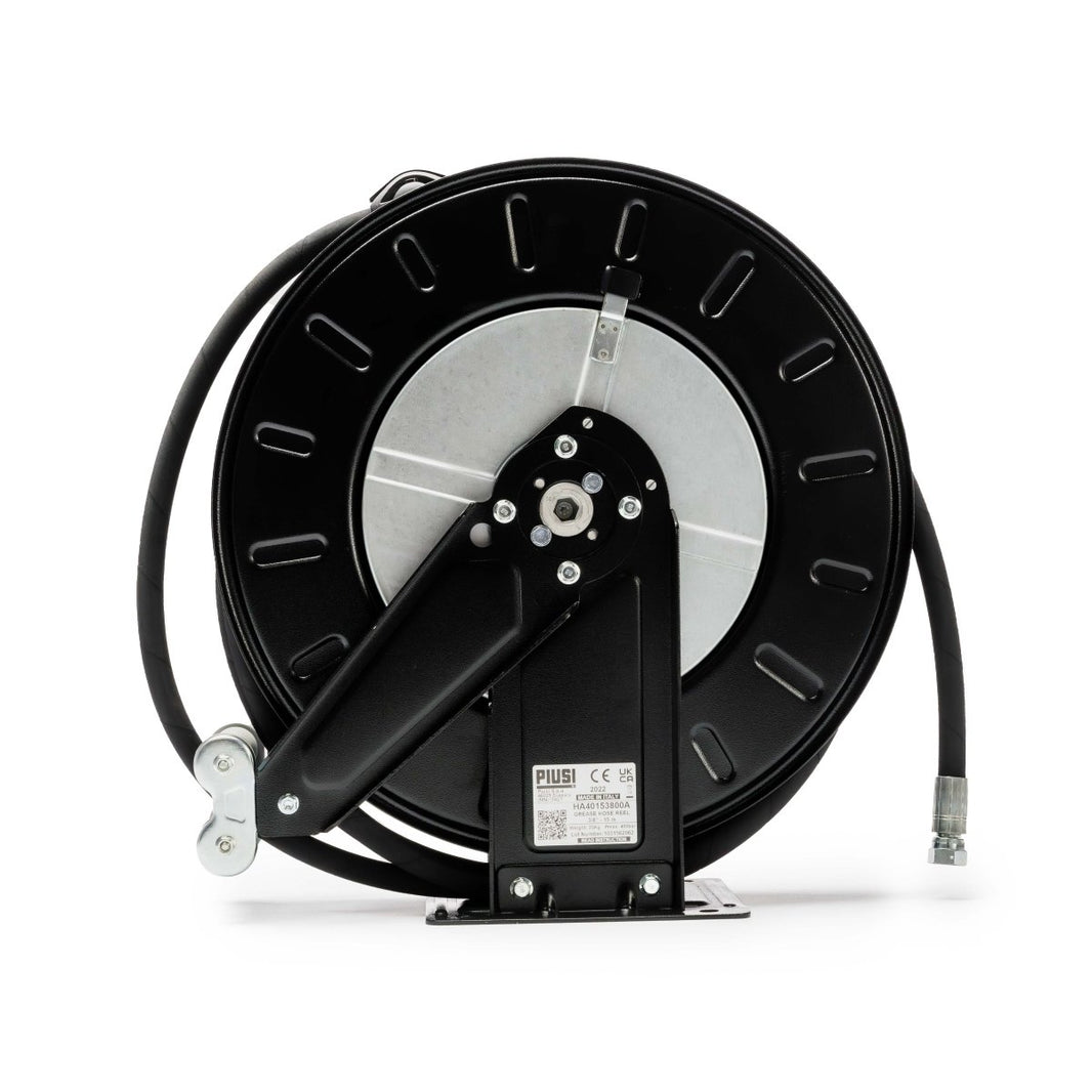 PIUSI Hose Reel Grease 3/8"x15m Spring Rewind - GO Industrial - HA40153800A