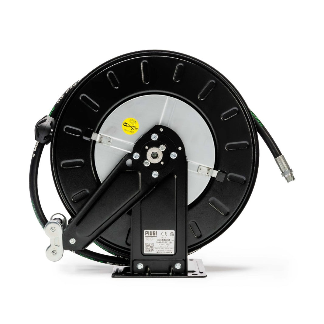 PIUSI Hose Reel Oil 1/2"x15m Spring Rewind - GO Industrial - HA6015120B