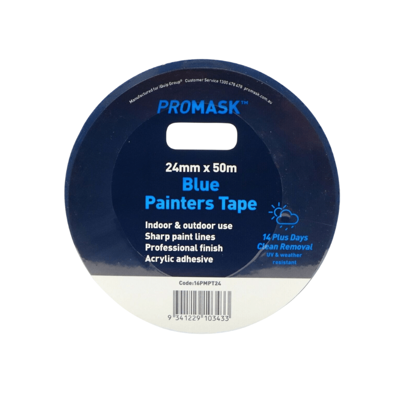 PROMASK Blue Painters Tape - 24mm x 50M - GO Industrial - 16PMPT24