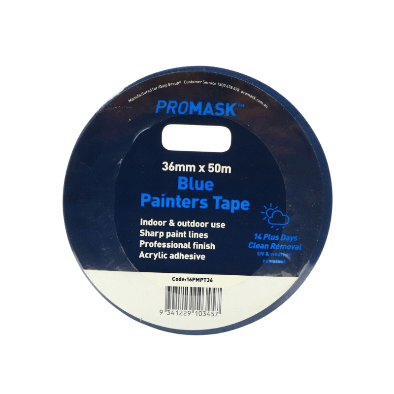PROMASK Blue Painters Tape - 36mm x 50M - GO Industrial - 16PMPT36