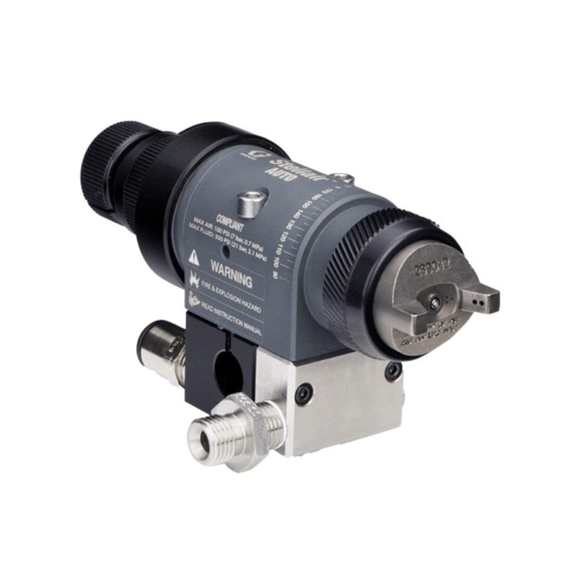 GRACO Stellair Automatic Air Spray Compliant Gun for General Industry with Manifolds, 0.055 Nozzle - GO Industrial - 25F217