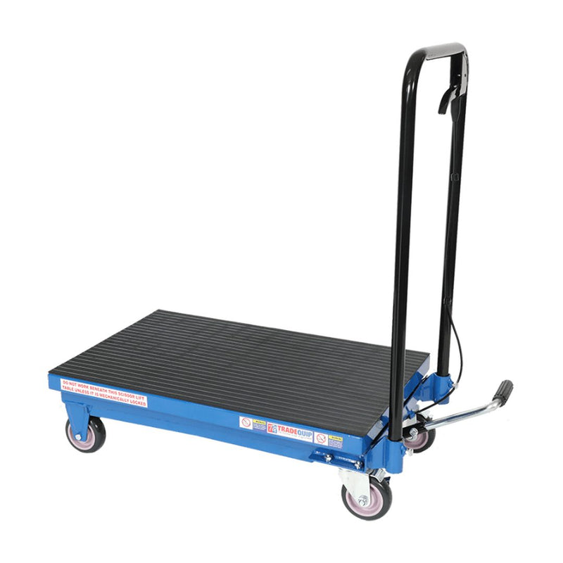 TRADEQUIP Professional Scissor Lift Workshop Trolley 225Kg - GO Industrial - 6010T