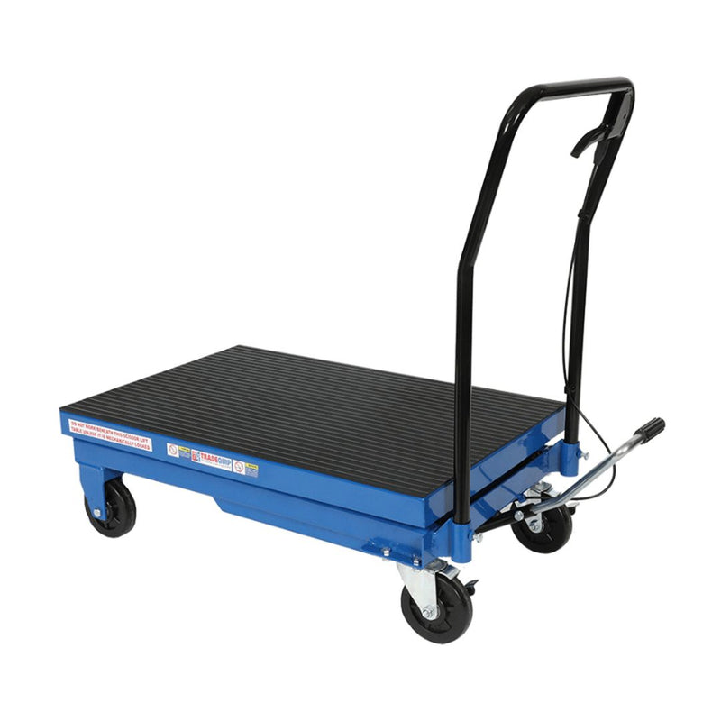 TRADEQUIP Professional Scissor Lift Workshop Trolley 500Kg - GO Industrial - 6009T