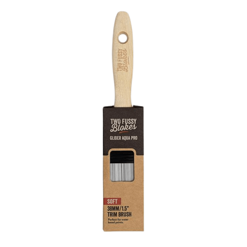 TWO FUSSY BLOKES 38mm Soft Glider Aqua Pro Trim Brush - GO Industrial - AQUA - 38 - SGL