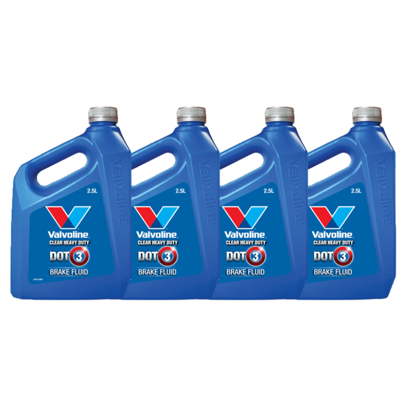 VALVOLINE DOT 3 Clear Brake Fluid 2.5 Litres Box of 4 - GO Industrial - VAL - 0971.88*4