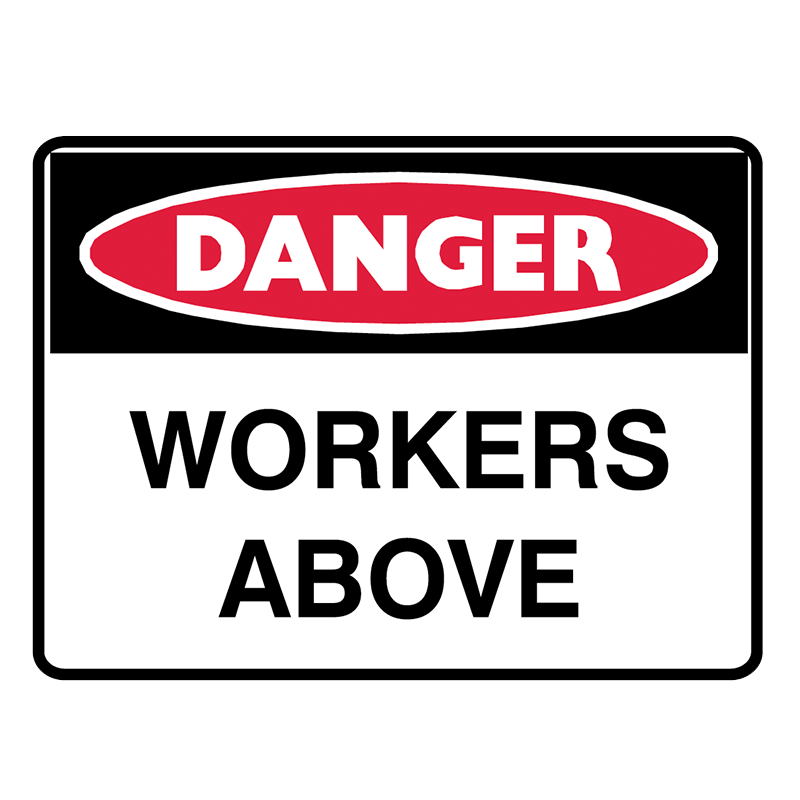 Brady Danger Sign Range: Workers Above
