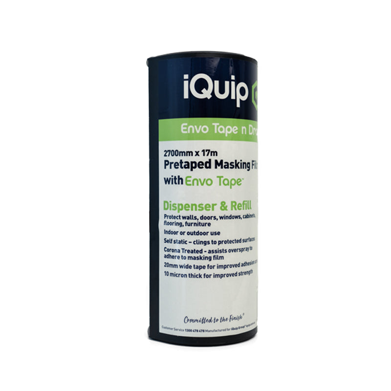iQuip Pre-taped Masking Film & Dispenser with Envo Tape 2700mm