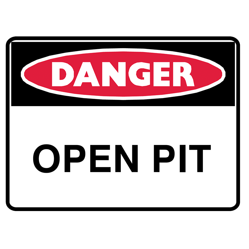 Brady Danger Sign Range: Open Pit