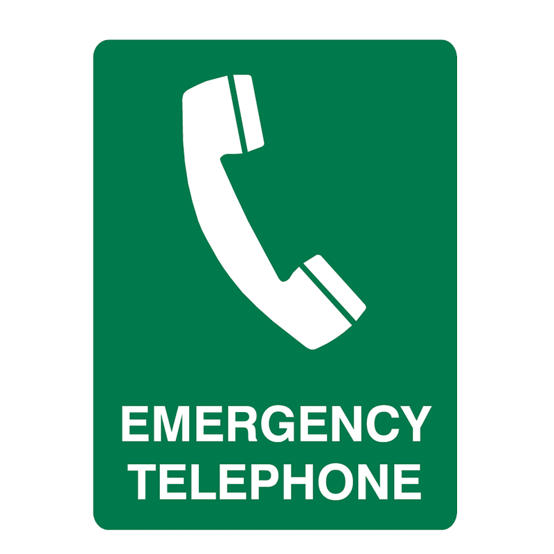 Brady Emergency Information Sign: Emergency Telephone
