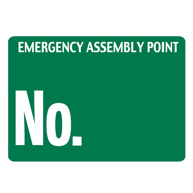 Brady Emergency Information Sign: Emergency Assembly Point