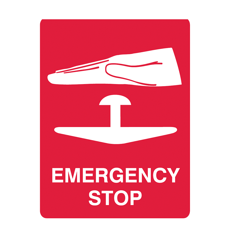 Emergency Information Sign: Emergency Stop
