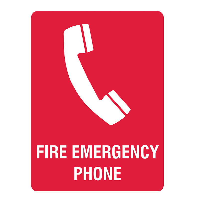 Brady Fire Equipment Signs: Fire Emergency Phone