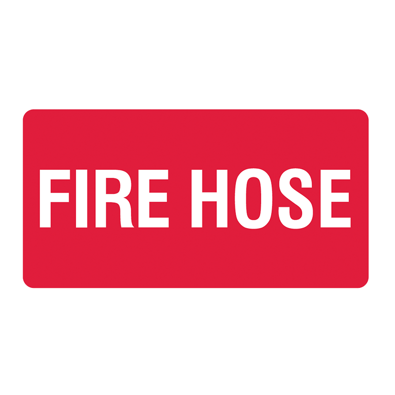 Brady Fire Equipment Signs: Fire Hose (Landscape)