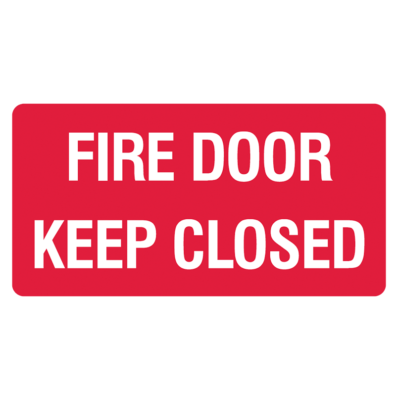 Brady Fire Equipment Signs: Fire Door Keep Closed (Landscape)