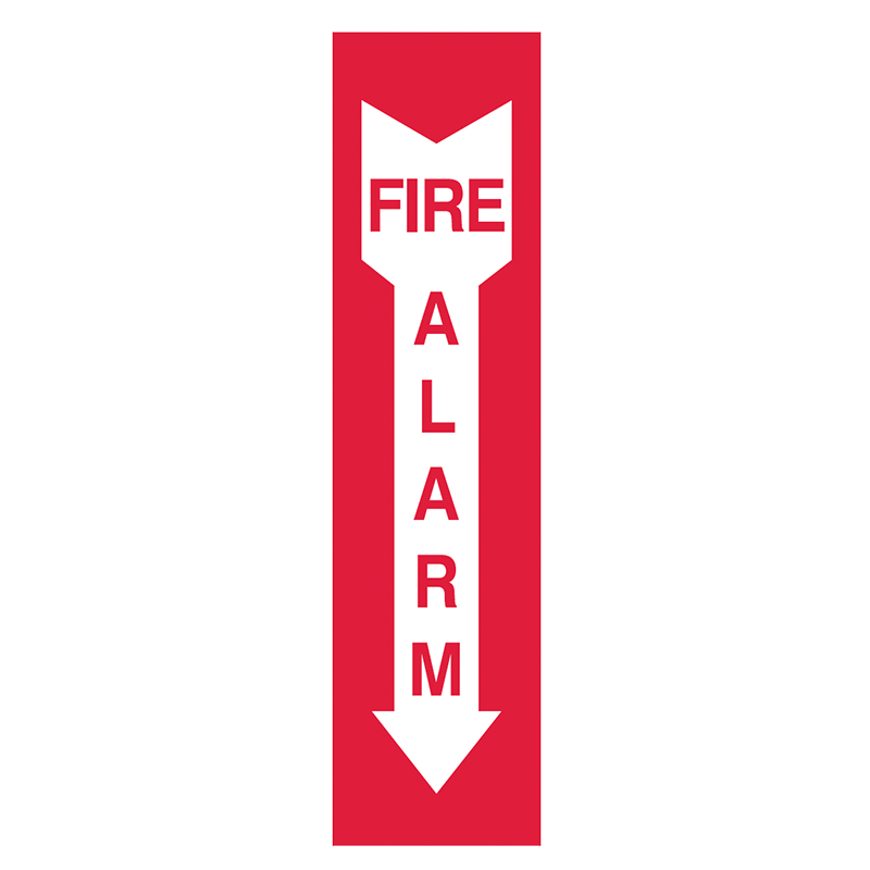 Brady Fire Equipment Signs: Fire Alarm (Directional Arrows)