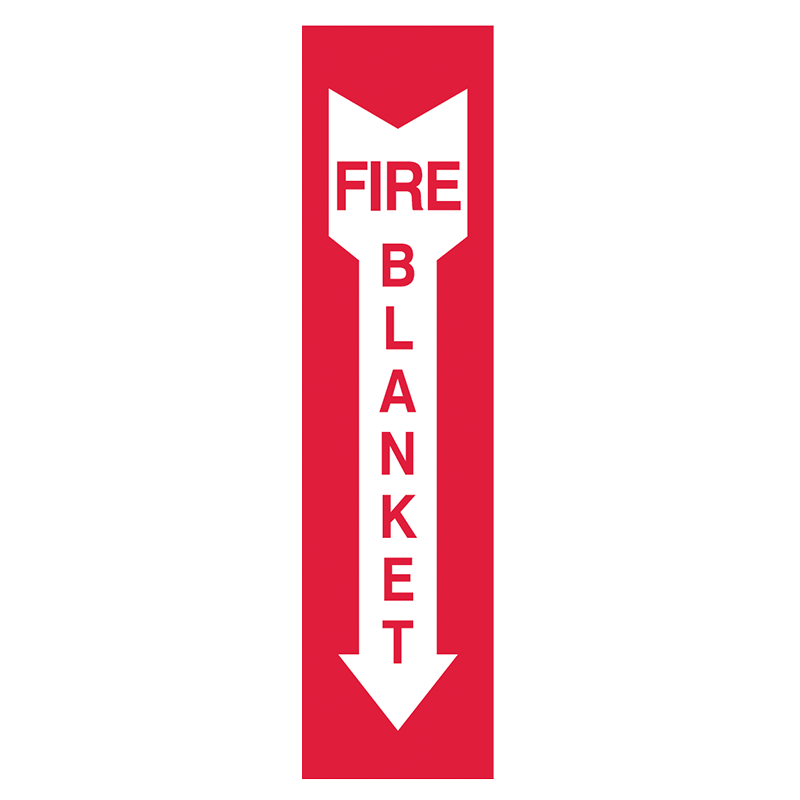 Brady Fire Equipment Signs: Fire Blanket (Directional Arrows)