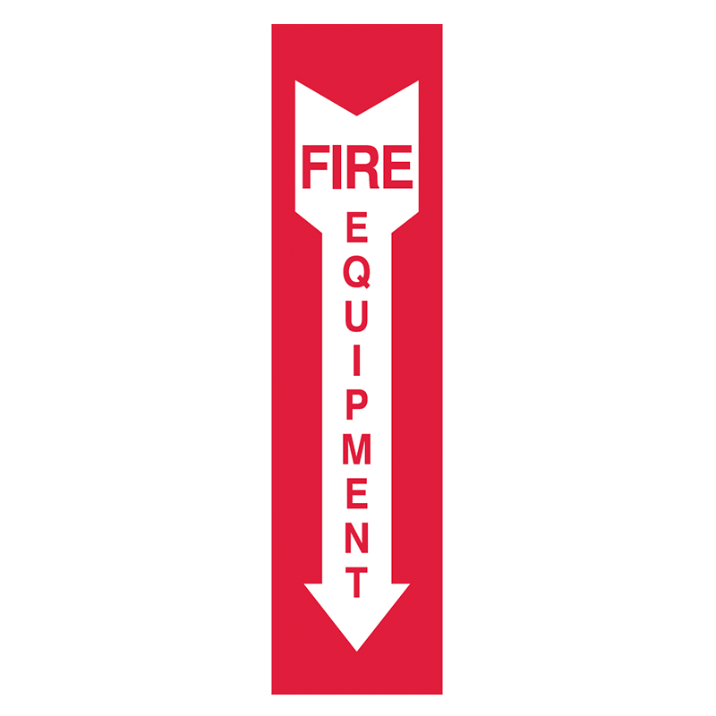 Brady Fire Equipment Signs: Fire Equipment (Directional Arrows)