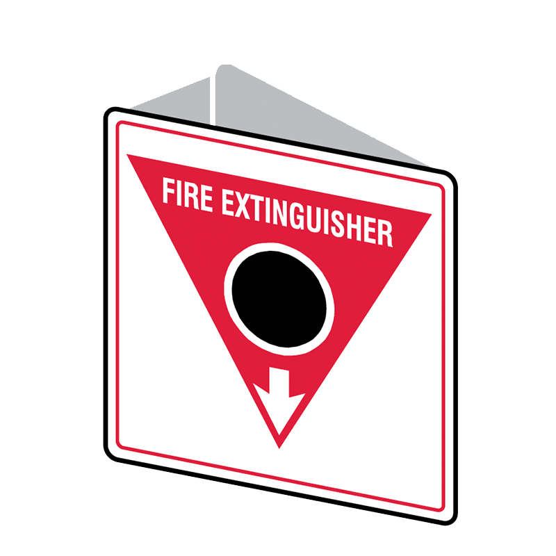 Brady Fire Equipment Signs: Fire Extinguisher (Double Sided)