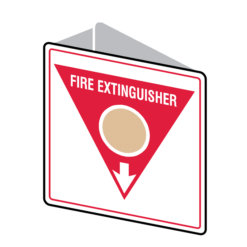 Brady Fire Equipment Signs: Fire Extinguisher (Double Sided)