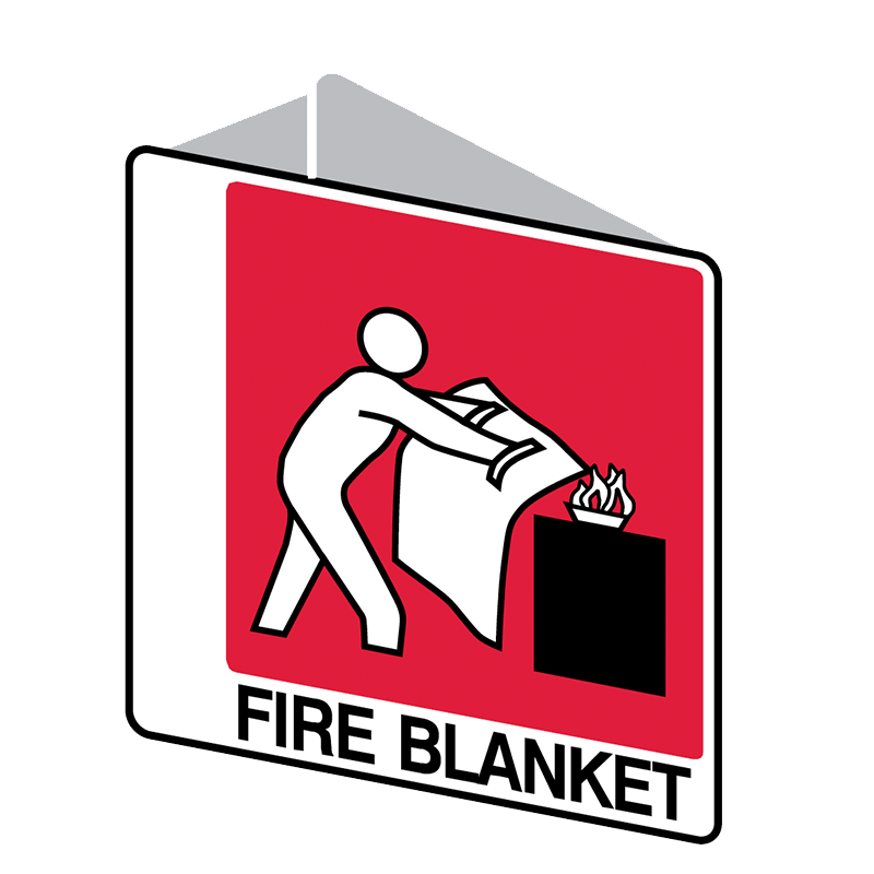 Brady Fire Equipment Signs: Fire Blanket (Double Sided)