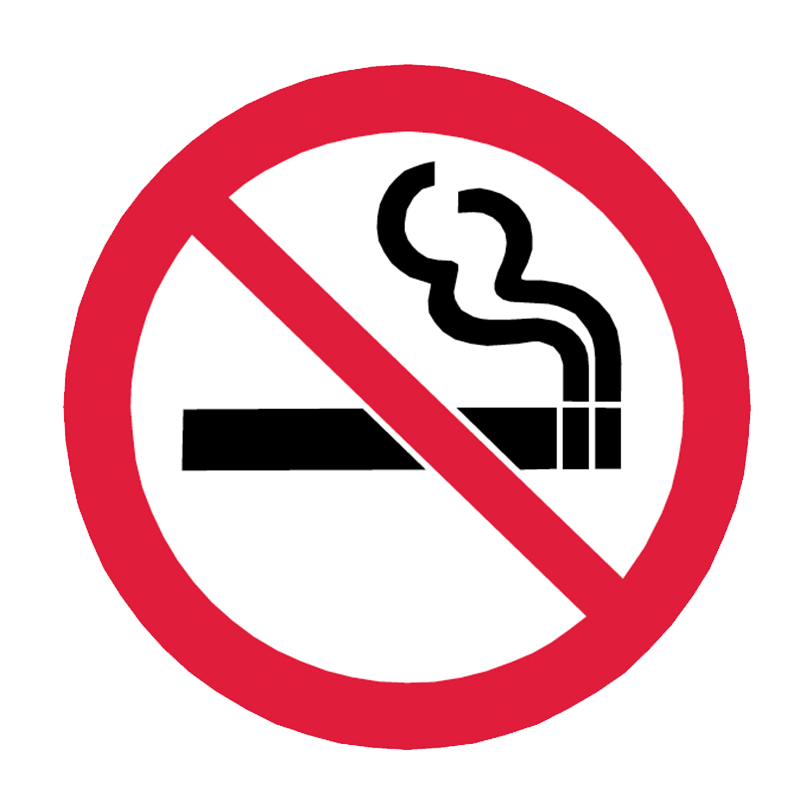 Brady General Prohibition Sign: No Smoking (Round Sign)