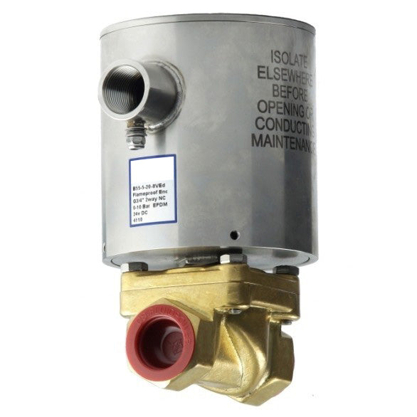 GO Solenoid Valve 3/8" to 2" B55ED Brass EXD Rated Zero Differential Normally Closed Range