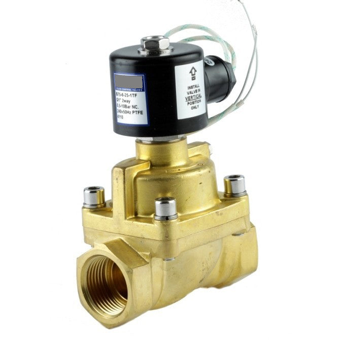 GO Solenoid Valve 1/4" to 2" B75 Brass Steam and High Temp Normally Closed Range