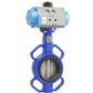 GO Butterfly Valve Actuated Double Acting Pneumatic CI Body 316 SS Disc EPDM Liner 2" to 24" BFDDA Range