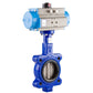 GO Butterfly Valve Actuated Double Acting Pneumatic Lugged CI Body 316 SS Disc EPDM Liner 2" to 24" BFLDA Range
