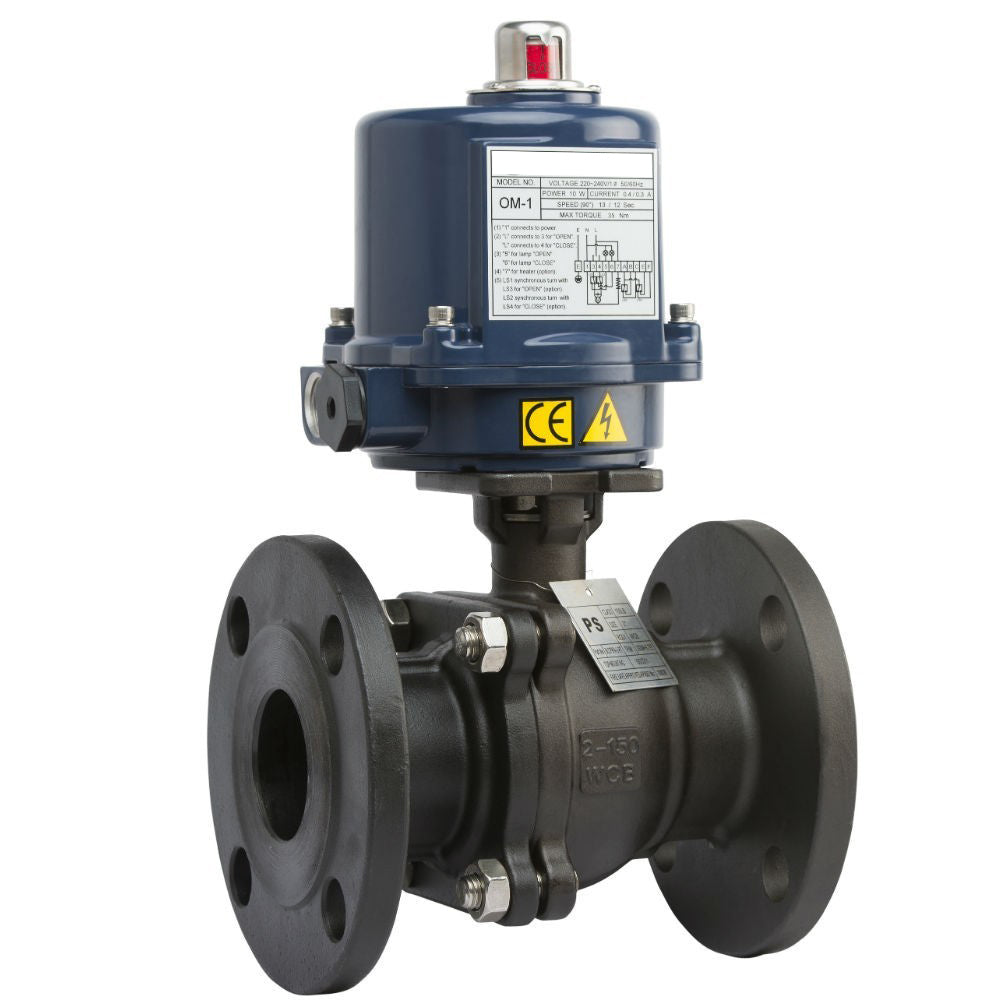 GO Cast Steel BLCFE Ball Valve Actuated Electric Flanged ANSI 150# Full Bore Fire Safe 1/2" to 10" Range