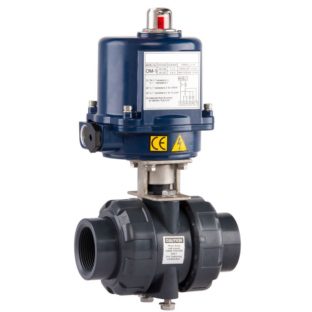 GO Ball Valve Actuated Electric PVC 1/2