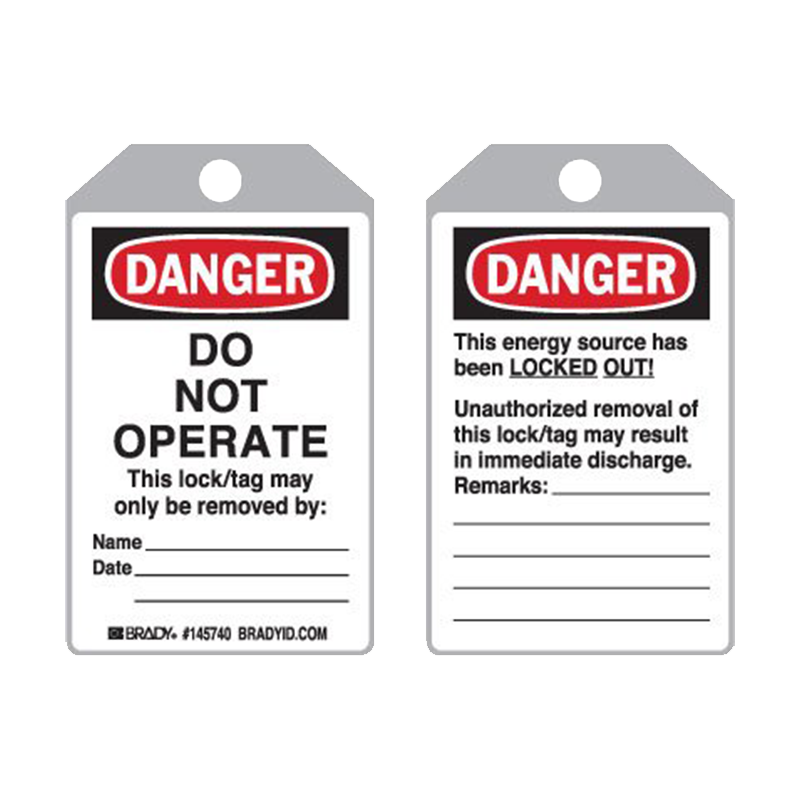 Brady Plastic Encapsulated Toughwash® Lockout Tag - Do Not Operate PKT 10 877205