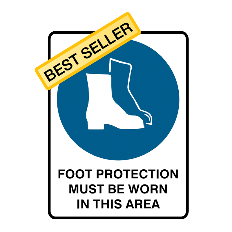 Brady Mandatory Foot Protection Must Be Worn In This Area