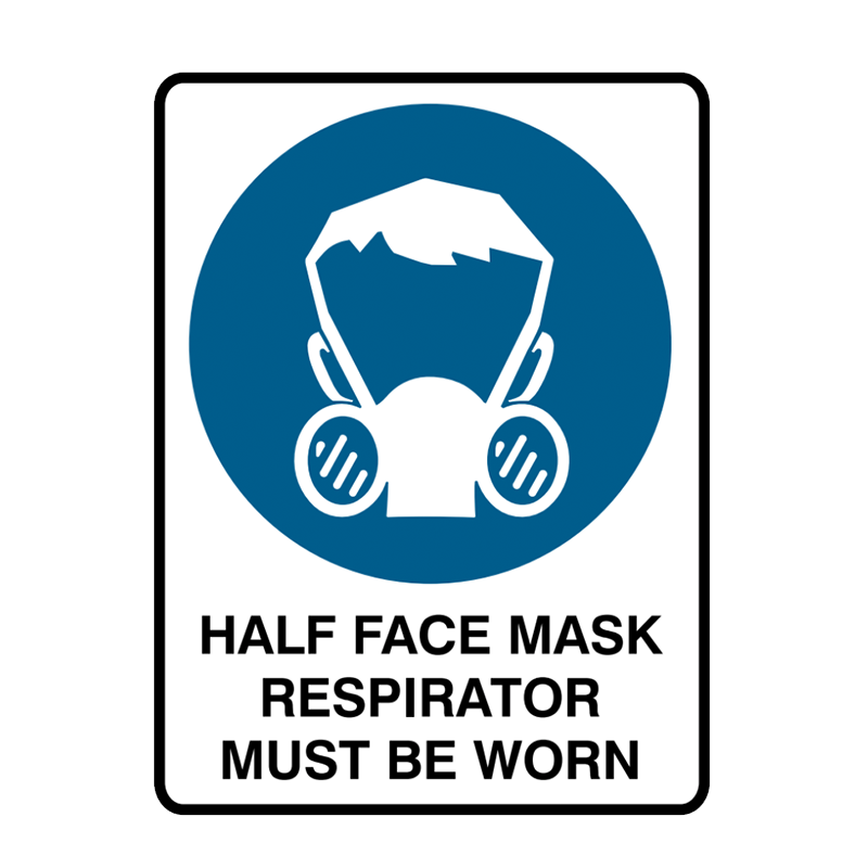 Brady Mandatory Sign Half Face Respirator Must Be Worn