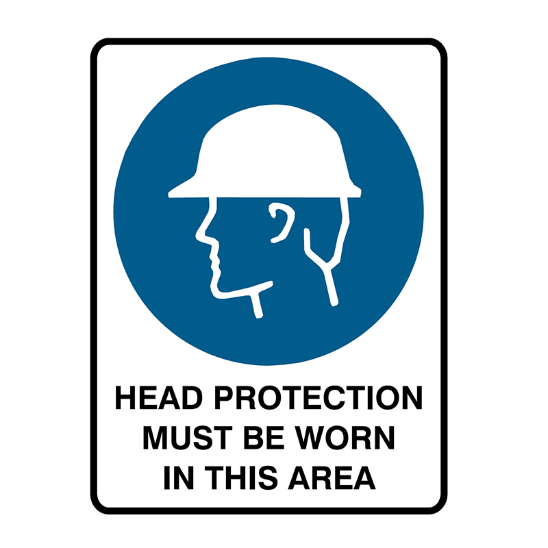 Brady Mandatory Sign Head Protection Must Be Worn In This Area