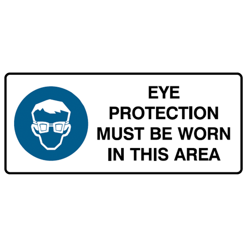 Brady Mandatory Landscape Signs: Eye Protection Must Be Worn In This Area