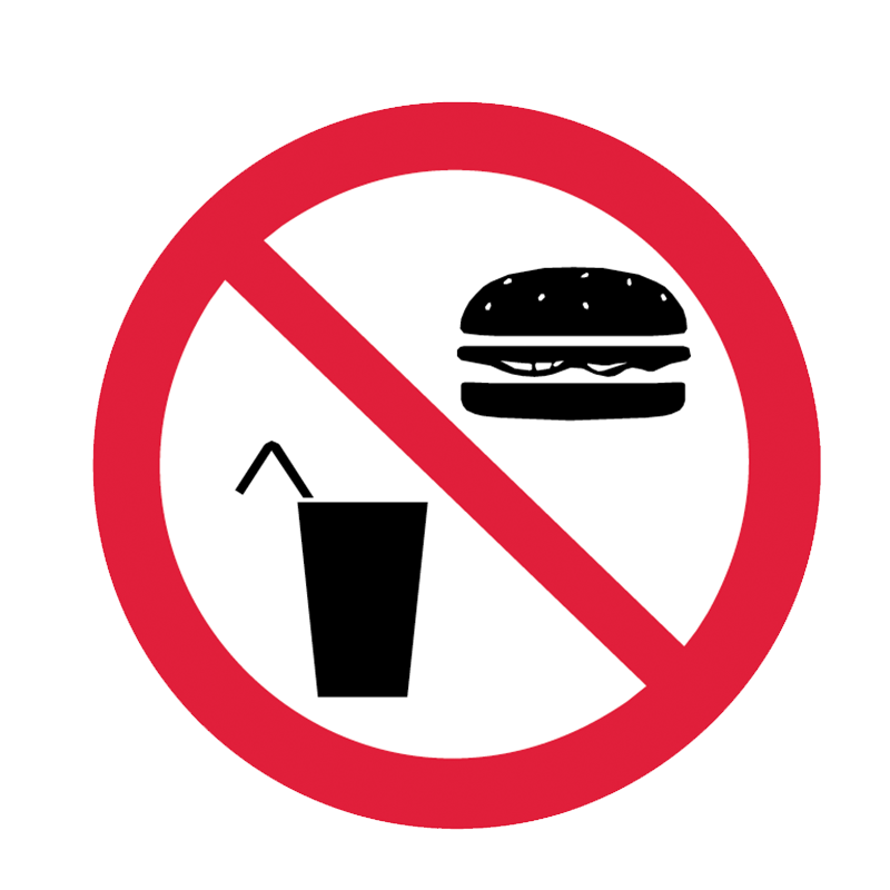 Brady Prohibitory Pictograms: No Food