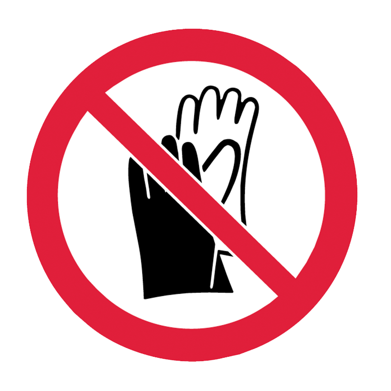 Brady Prohibitory Pictograms: No Gloves