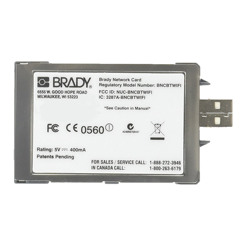 Brady 142268 Brady Network Card - Bluetooth® / WiFi / Ethernet