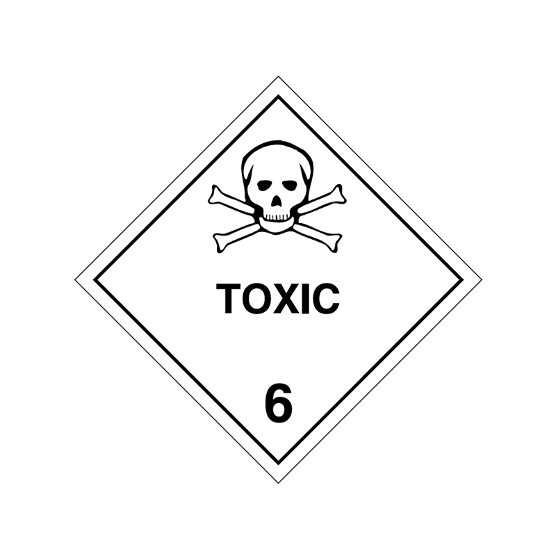Brady Dangerous Goods Sign / Placard - Class 6 Toxic 6